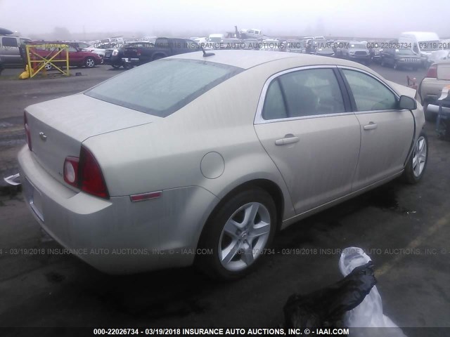 1G1ZG57B39F224230 - 2009 CHEVROLET MALIBU LS ოქროსფერი ფოტო 4
