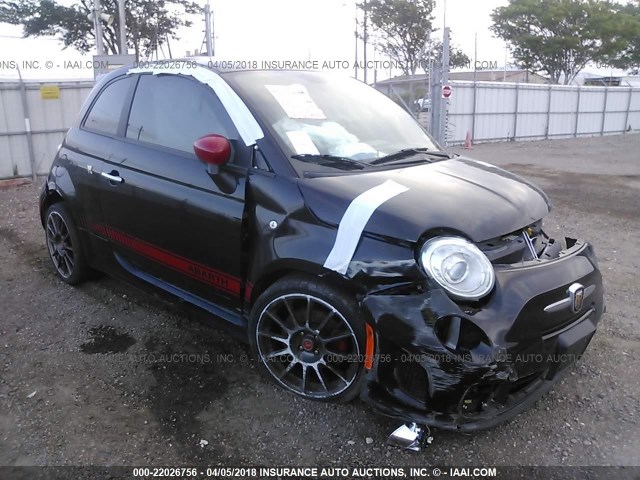 3C3CFFFH0CT369643 - 2012 FIAT 500 ABARTH BLACK photo 1