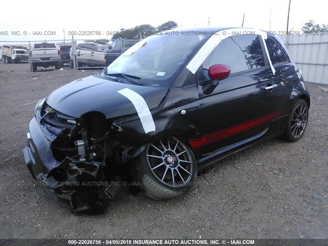 3C3CFFFH0CT369643 - 2012 FIAT 500 ABARTH BLACK photo 2