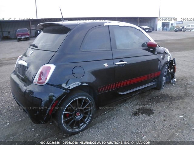 3C3CFFFH0CT369643 - 2012 FIAT 500 ABARTH BLACK photo 4