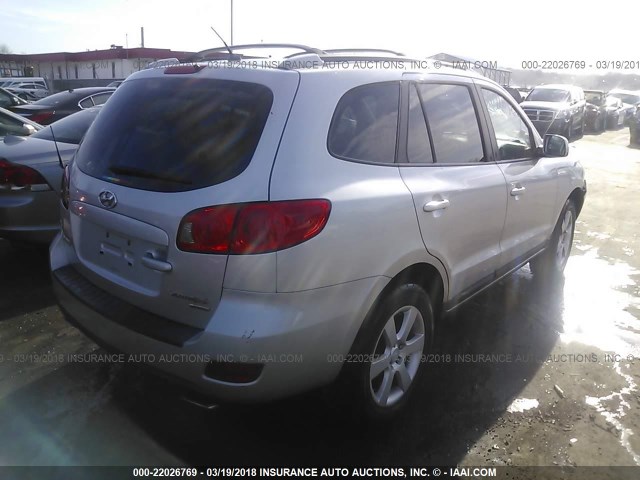 5NMSH73E37H045204 - 2007 HYUNDAI SANTA FE SE/LIMITED SILVER photo 4