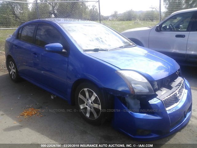 3N1AB6AP5CL739341 - 2012 NISSAN SENTRA 2.0/2.0S/SR/2.0SL BLUE photo 1