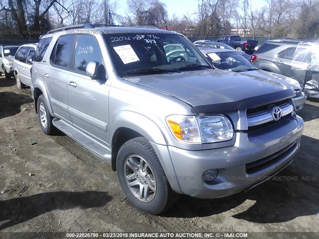 5TDBT48A55S255638 - 2005 TOYOTA SEQUOIA LIMITED SILVER photo 1