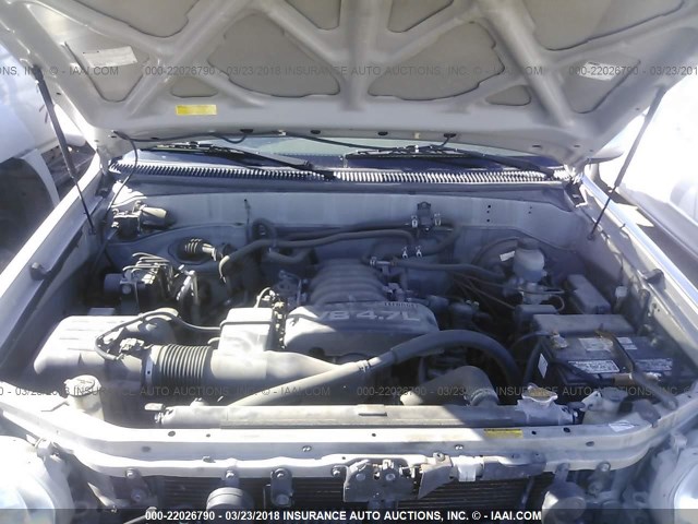 5TDBT48A55S255638 - 2005 TOYOTA SEQUOIA LIMITED SILVER photo 10
