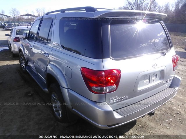 5TDBT48A55S255638 - 2005 TOYOTA SEQUOIA LIMITED SILVER photo 3