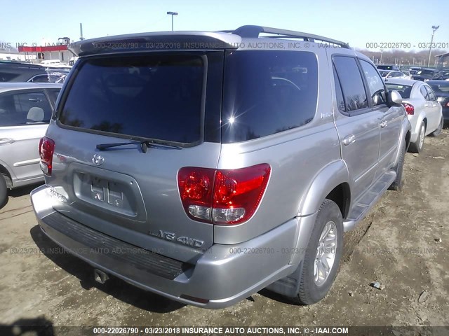 5TDBT48A55S255638 - 2005 TOYOTA SEQUOIA LIMITED SILVER photo 4