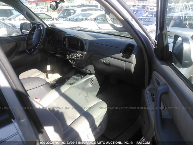 5TDBT48A55S255638 - 2005 TOYOTA SEQUOIA LIMITED SILVER photo 5
