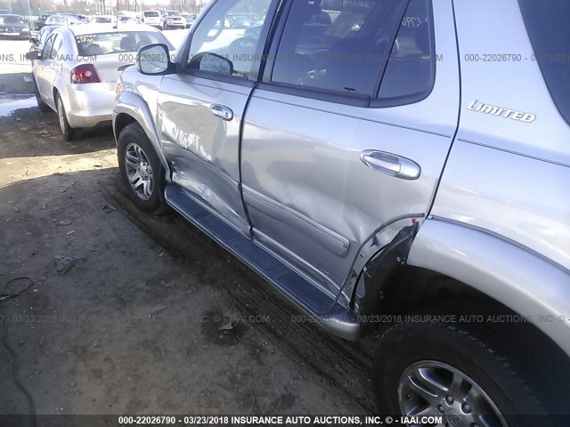 5TDBT48A55S255638 - 2005 TOYOTA SEQUOIA LIMITED SILVER photo 6