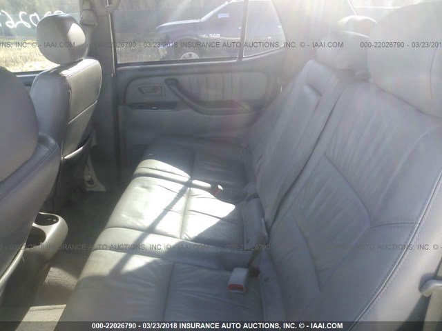 5TDBT48A55S255638 - 2005 TOYOTA SEQUOIA LIMITED SILVER photo 8