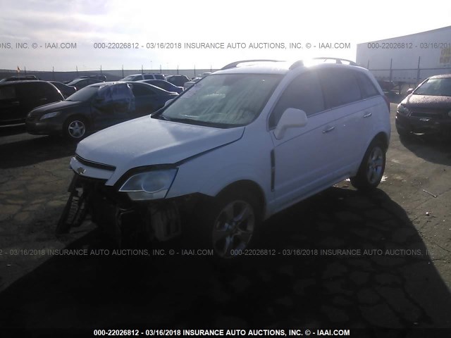 3GNAL4EK8ES548302 - 2014 CHEVROLET CAPTIVA LTZ WHITE photo 2