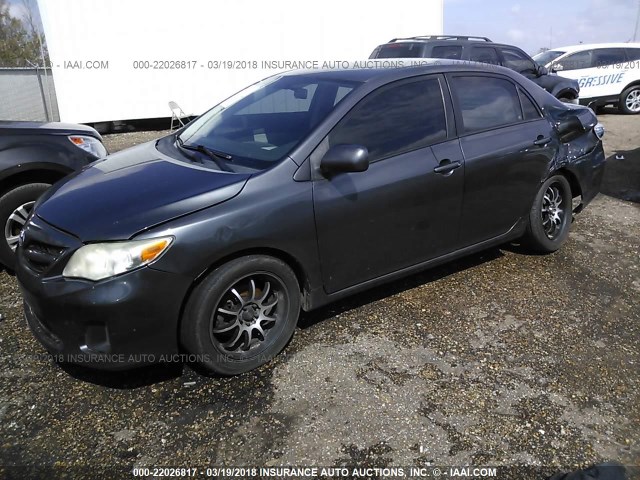 2T1BU4EE5BC604712 - 2011 TOYOTA COROLLA S/LE GRAY photo 2