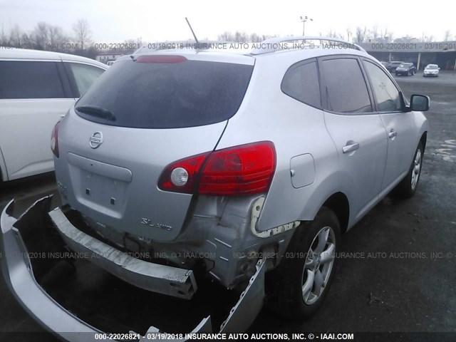 JN8AS5MV8AW126305 - 2010 NISSAN ROGUE S/SL/KROM SILVER photo 4