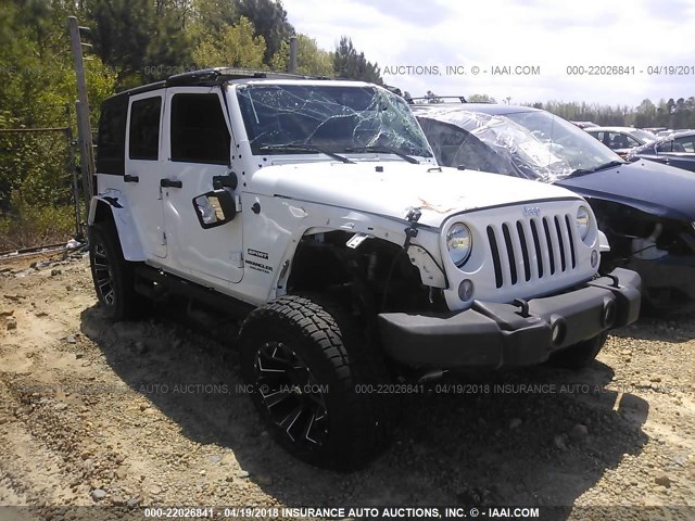 1C4BJWDGXHL650173 - 2017 JEEP WRANGLER UNLIMITE SPORT WHITE photo 1