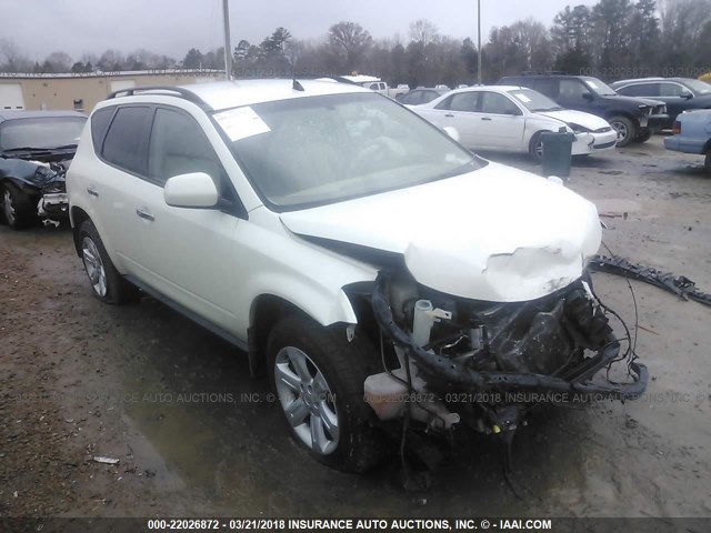 JN8AZ08T56W428987 - 2006 NISSAN MURANO SL/SE/S WHITE photo 1