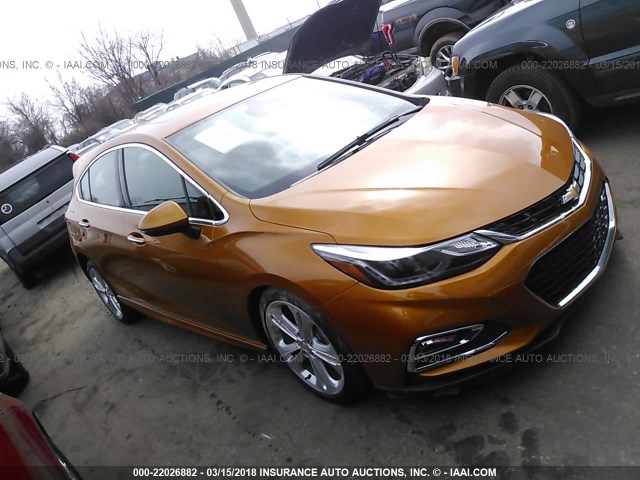 3G1BF6SM3HS560182 - 2017 CHEVROLET CRUZE PREMIER ORANGE photo 1