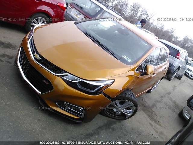 3G1BF6SM3HS560182 - 2017 CHEVROLET CRUZE PREMIER ORANGE photo 2