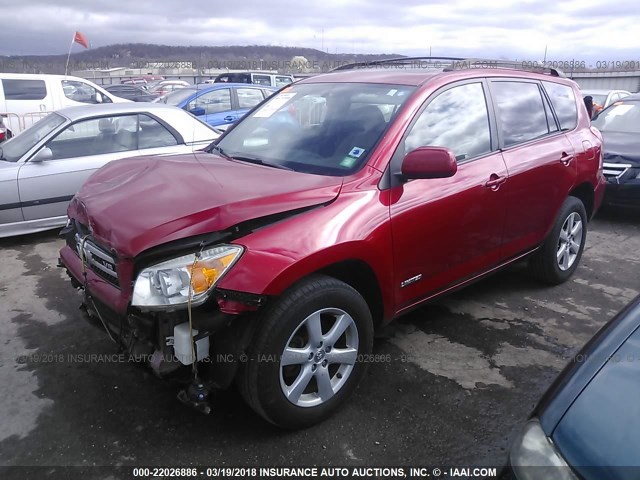 JTMBK31V586033325 - 2008 TOYOTA RAV4 LIMITED RED photo 2