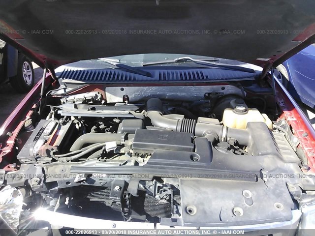 1FMFU15548LA66193 - 2008 FORD EXPEDITION XLT წითელი ფოტო 10