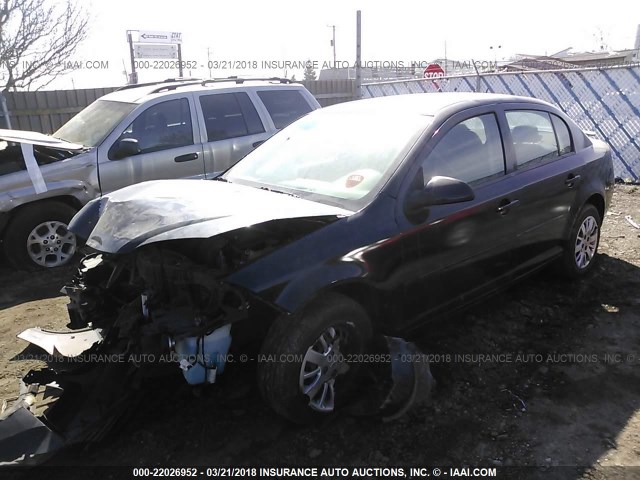 1G1AD5F55A7152592 - 2010 CHEVROLET COBALT 1LT BLACK photo 2