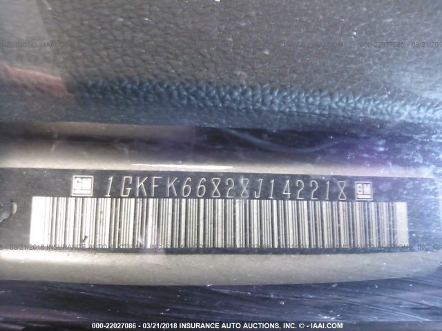 1GKFK66828J142218 - 2008 GMC YUKON XL DENALI TAN photo 9