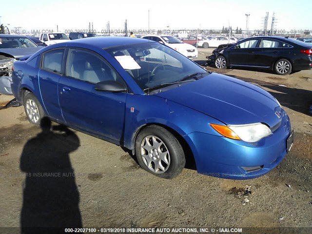1G8AN12F04Z113391 - 2004 SATURN ION LEVEL 2 BLUE photo 1