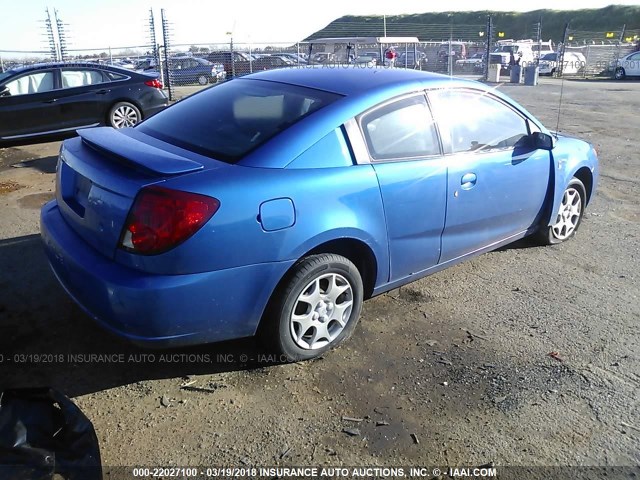1G8AN12F04Z113391 - 2004 SATURN ION LEVEL 2 BLUE photo 4