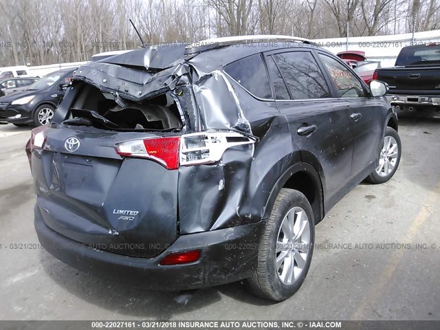 JTMDFREV3DD044551 - 2013 TOYOTA RAV4 LIMITED GRAY photo 4