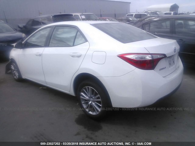 5YFBURHEXEP061046 - 2014 TOYOTA COROLLA L/LE/LE PLS/PRM/S/S PLS WHITE photo 3