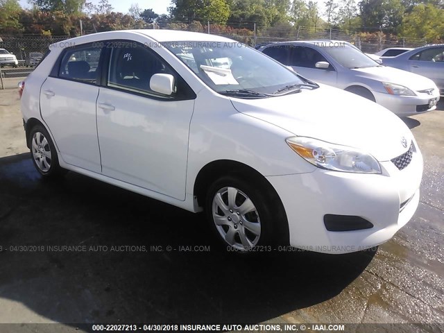 2T1KU40E09C131125 - 2009 TOYOTA COROLLA MATRIX  WHITE photo 1
