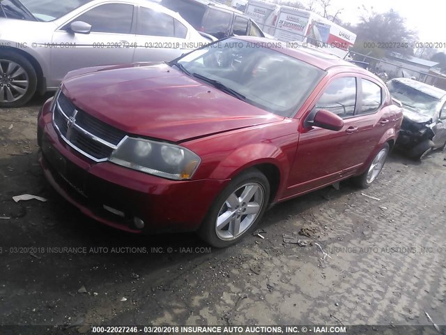 1B3LC76M38N649413 - 2008 DODGE AVENGER R/T MAROON photo 2