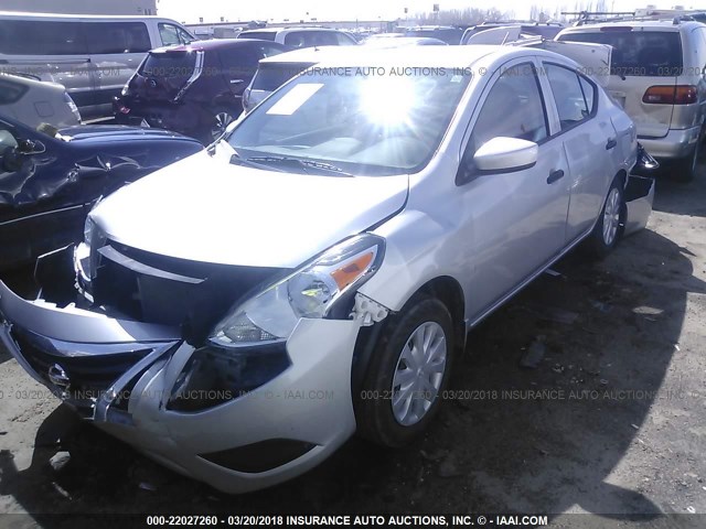 3N1CN7AP1GL876174 - 2016 NISSAN VERSA S/S PLUS/SV/SL SILVER photo 2