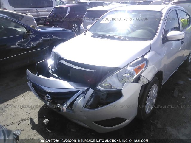 3N1CN7AP1GL876174 - 2016 NISSAN VERSA S/S PLUS/SV/SL SILVER photo 6