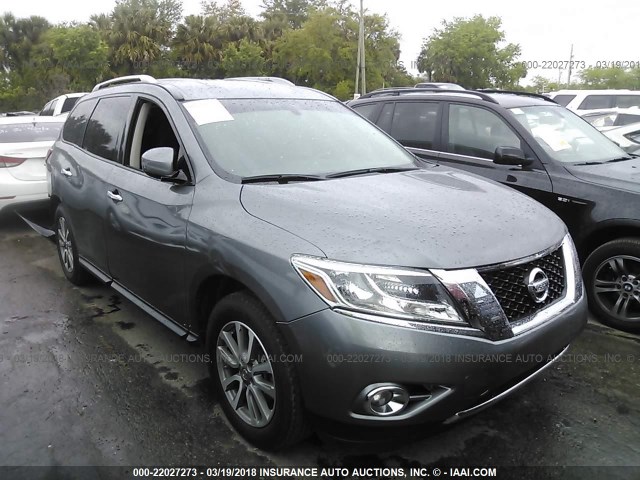 5N1AR2MNXFC631093 - 2015 NISSAN PATHFINDER S/SV/SL/PLATINUM 银色 照片 1