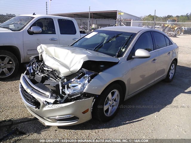 1G1PE5SB8G7210867 - 2016 CHEVROLET CRUZE LIMITED LT BEIGE photo 2