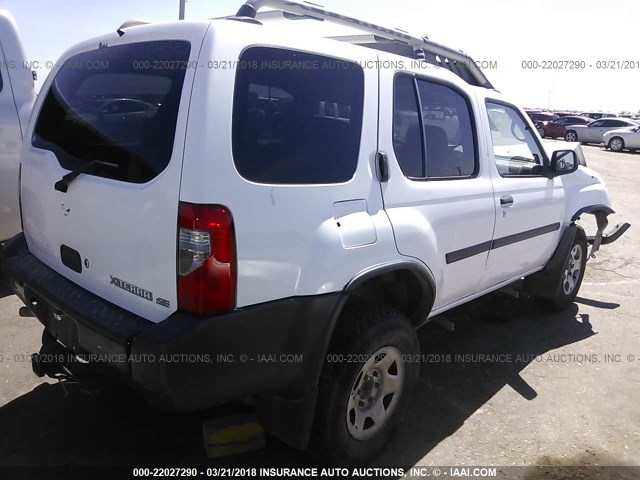 5N1ED28T7YC591499 - 2000 NISSAN XTERRA XE/SE WHITE photo 4