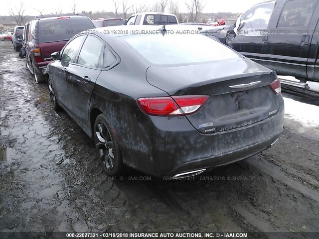 1C3CCCDG3GN179584 - 2016 CHRYSLER 200 S BLACK photo 3