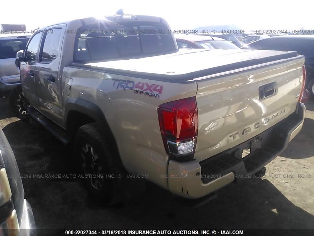 3TMCZ5AN3GM030868 - 2016 TOYOTA TACOMA DBL CAB/SR/SR5/TRD SPT/OR TAN photo 3