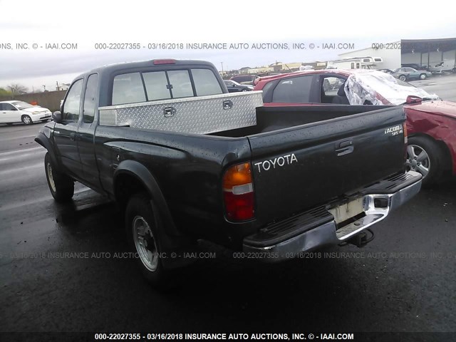 4TAWN72N8WZ066017 - 1998 TOYOTA TACOMA XTRACAB GREEN photo 3