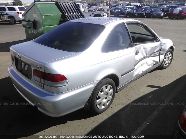 1HGEJ6127YL114403 - 2000 HONDA CIVIC DX SILVER photo 4