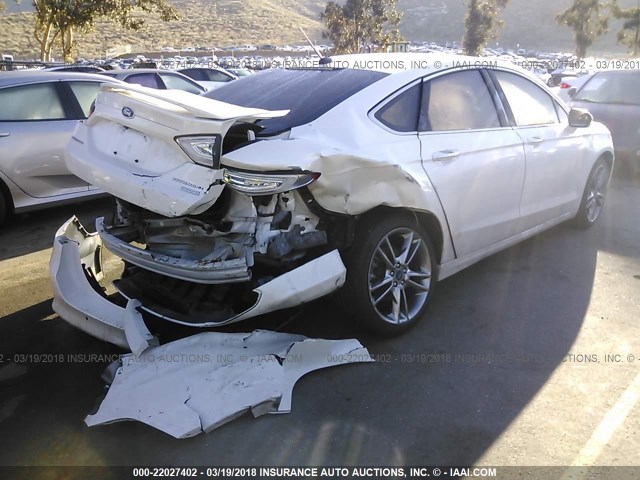 3FA6P0K93FR113117 - 2015 FORD FUSION TITANIUM WHITE photo 4