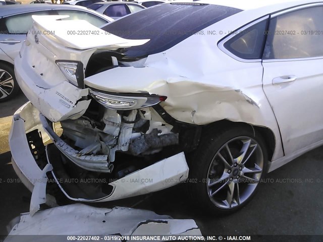 3FA6P0K93FR113117 - 2015 FORD FUSION TITANIUM WHITE photo 6