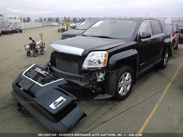 2GKALMEKXF6206590 - 2015 GMC TERRAIN SLE BLACK photo 2