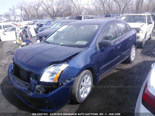 3N1AB6AP3AL613671 - 2010 NISSAN SENTRA 2.0/2.0S/SR/2.0SL BLUE photo 2