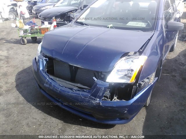 3N1AB6AP3AL613671 - 2010 NISSAN SENTRA 2.0/2.0S/SR/2.0SL BLUE photo 6