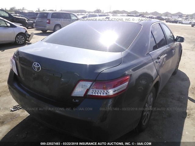 4T1BF3EK8BU606513 - 2011 TOYOTA CAMRY SE/LE/XLE GRAY photo 4