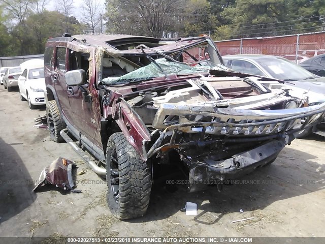 5GRGN23U14H111107 - 2004 HUMMER H2 MAROON photo 1