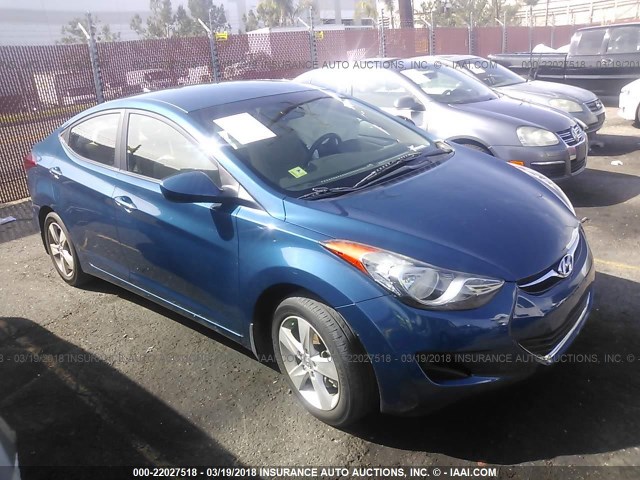 KMHDH4AE9DU971858 - 2013 HYUNDAI ELANTRA GLS/LIMITED BLUE photo 1