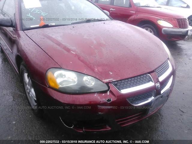 4B3AG42G44E063726 - 2004 DODGE STRATUS SXT RED photo 6