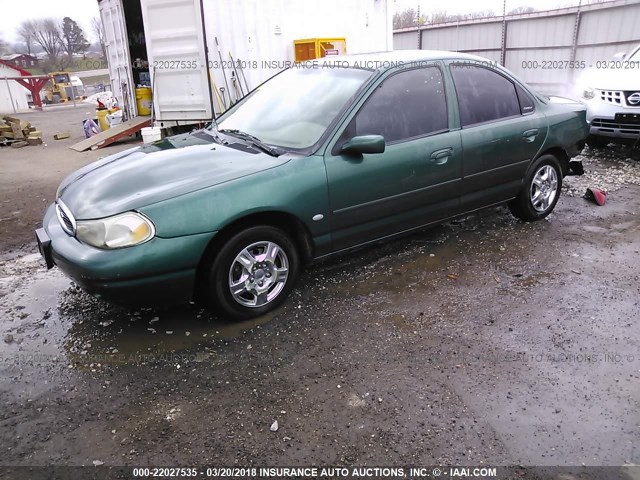 1FAFP66L0XK164380 - 1999 FORD CONTOUR SE/COMFORT/SPORT GREEN photo 2