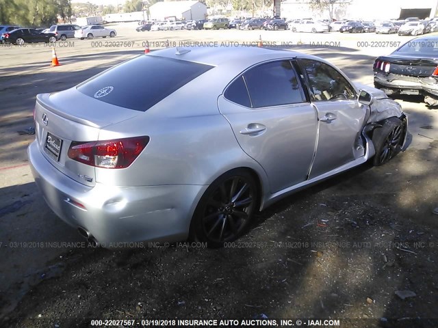 JTHBP262485001660 - 2008 LEXUS IS-F SILVER photo 4